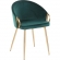 Claire Dining Chair in Emerald Green Velvet & Gold Metal